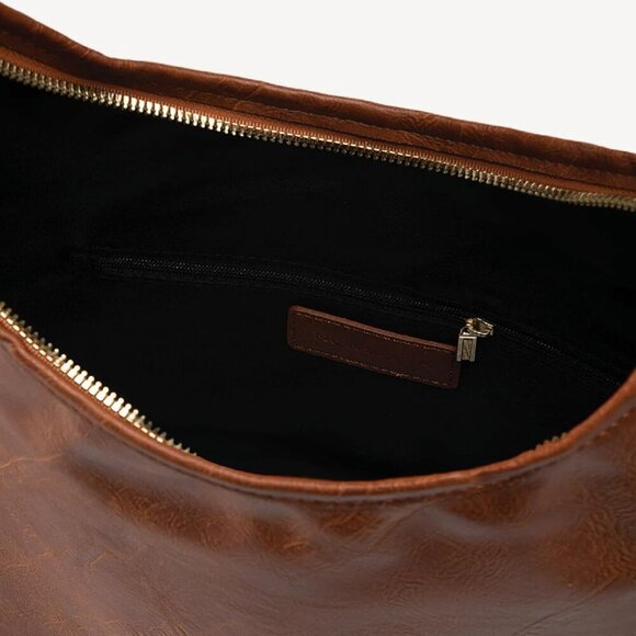 Hobo Purse, PU Leather Shoulder Bag, Tote Handbag for Work and Travel - Picture 4 of 9